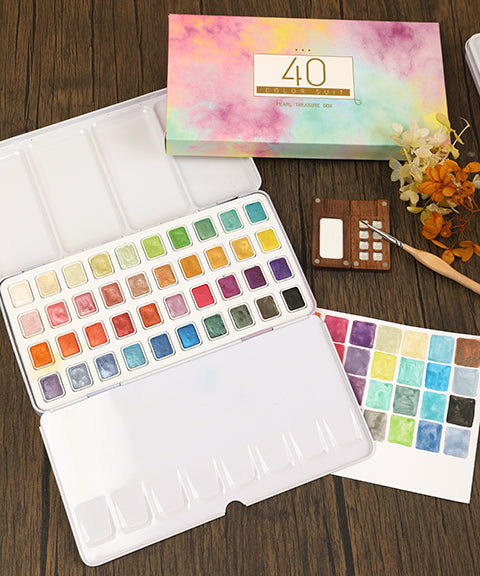 Metallic Watercolor Paint Set Of 40