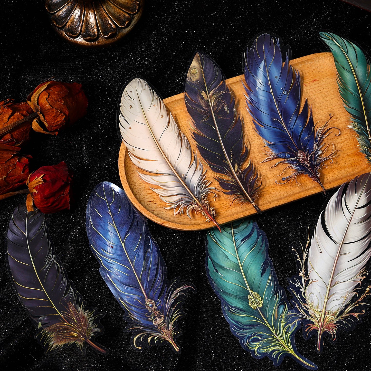 5 Pcs Angle Wings PET Sticker Set 1