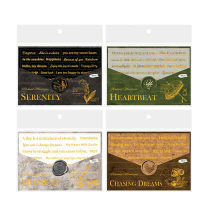 8 Sheets Weekend Monologue Text Paper Sticker Set