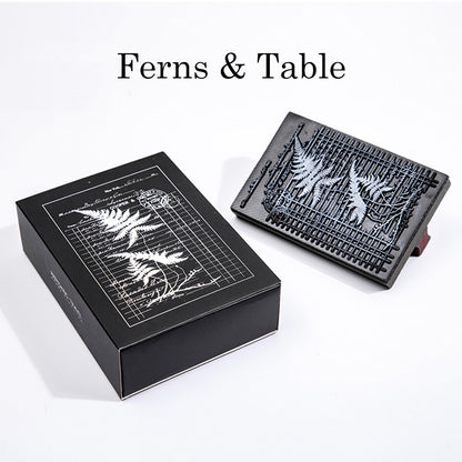 1 Pack Jungle Specimen Wooden Rubber Stamp With Handle