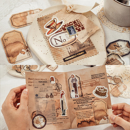 65 Pcs Aroma of coffee Material Paper Set