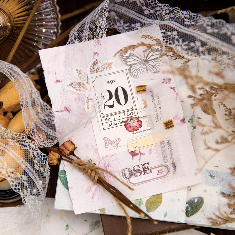 80 Sheets Flower Poetry Material Paper Book