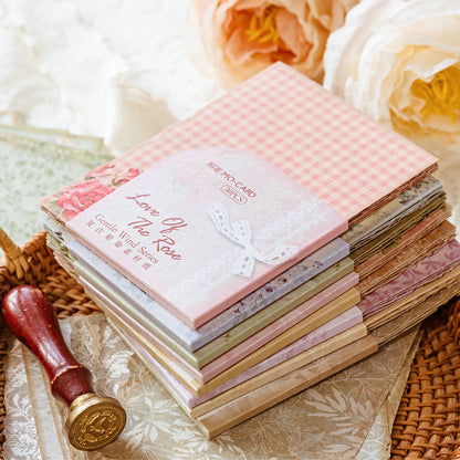 30 Sheets Gentle Flower Wind Material Paper Set