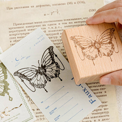 1 Pack All About Butterfly Wooden Rubber Stamp