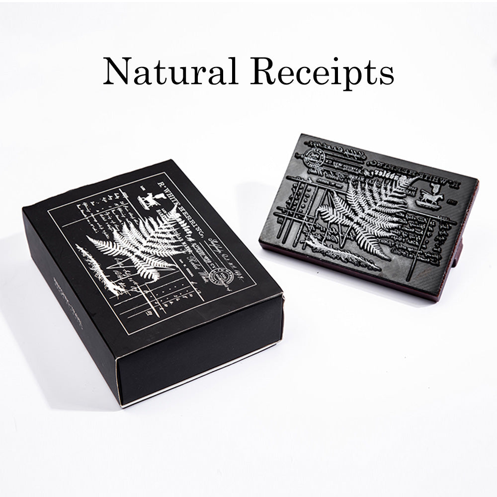1 Pack Jungle Specimen Wooden Rubber Stamp With Handle