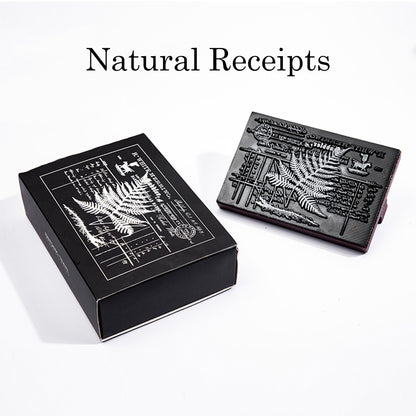 1 Pack Jungle Specimen Wooden Rubber Stamp With Handle