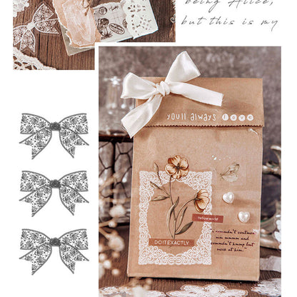 30 Pcs Alice's Adventures Lace PET Sticker Set