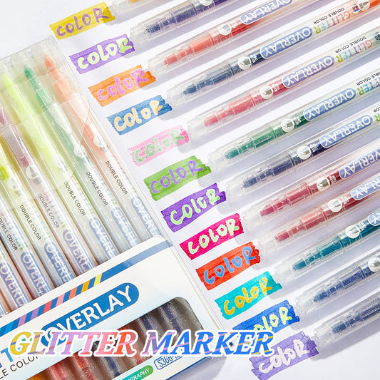 Glitter Color Magic Layering Marker Set