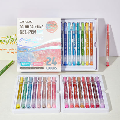 Jumbo Glitter Gel Ink Pen Set Of 24