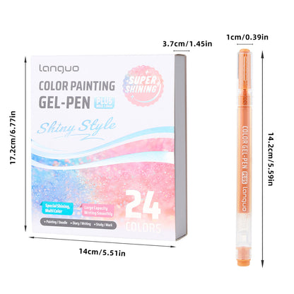 Jumbo Glitter Gel Ink Pen Set Of 24