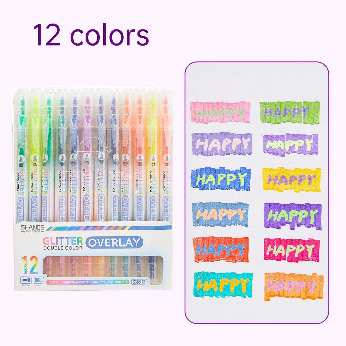 Glitter Color Magic Layering Marker Set