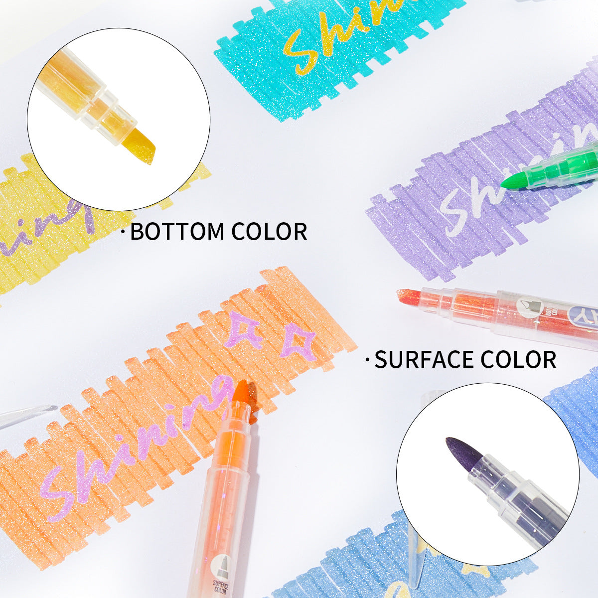 Glitter Color Magic Layering Marker Set