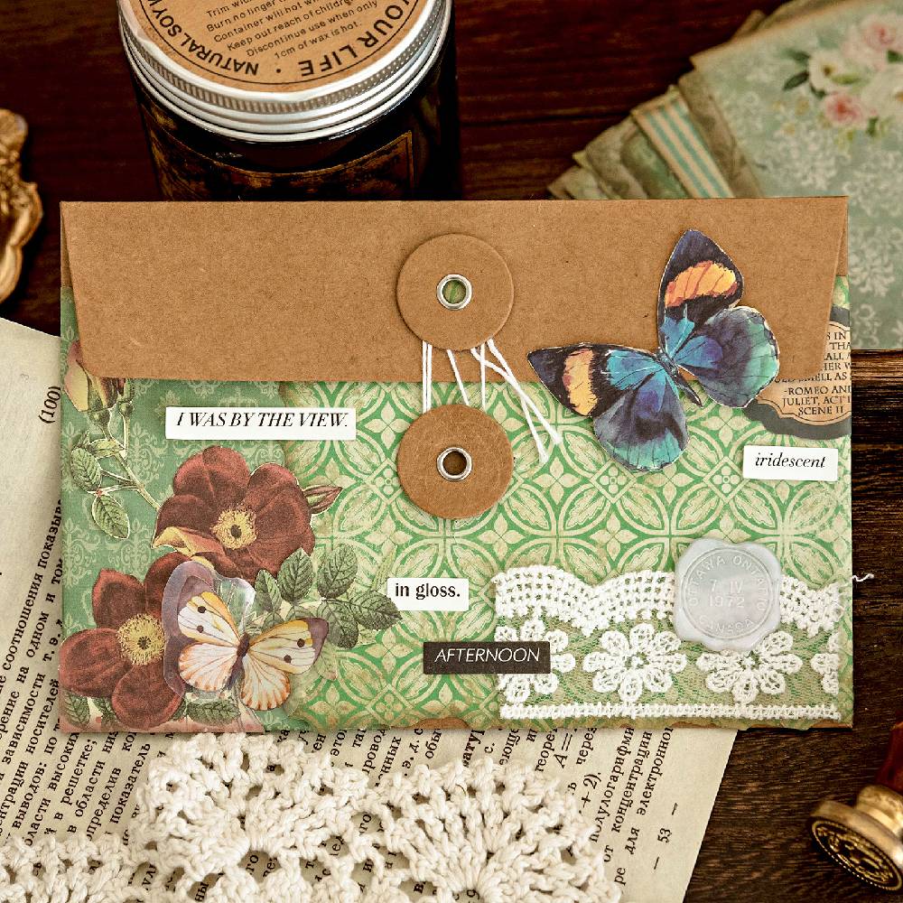 30 Sheets Gentle Flower Wind Material Paper Set