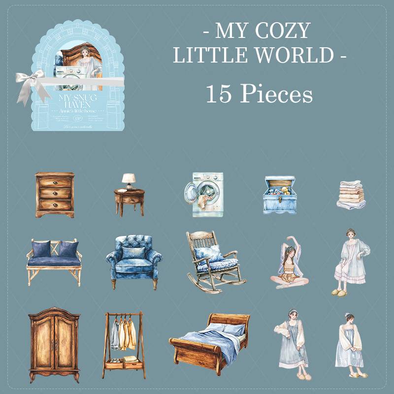 15 Pcs Anne's Little Home Paper Sticker Set