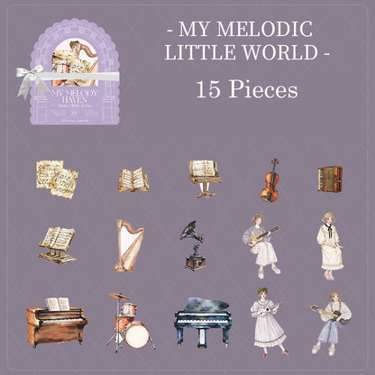 15 Pcs Anne's Little Home Paper Sticker Set