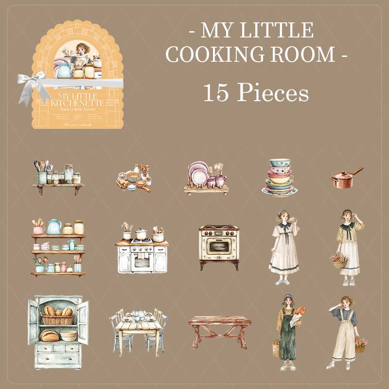 15 Pcs Anne's Little Home Paper Sticker Set