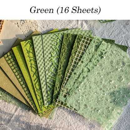 16 Sheets Exclusive Handmade Mixed Material Paper