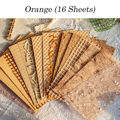 16 Sheets Exclusive Handmade Mixed Material Paper