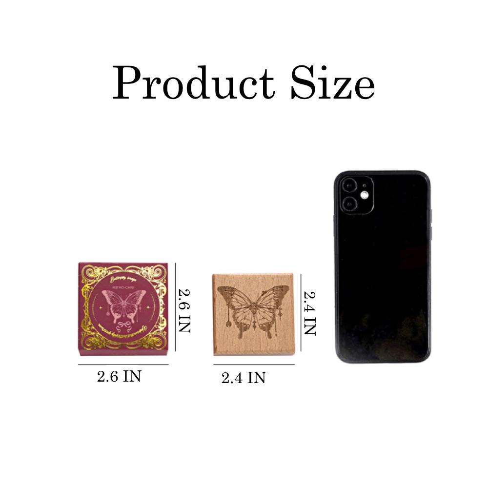 1 Pack All About Butterfly Wooden Rubber Stamp