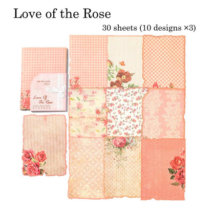 30 Sheets Gentle Flower Wind Material Paper Set