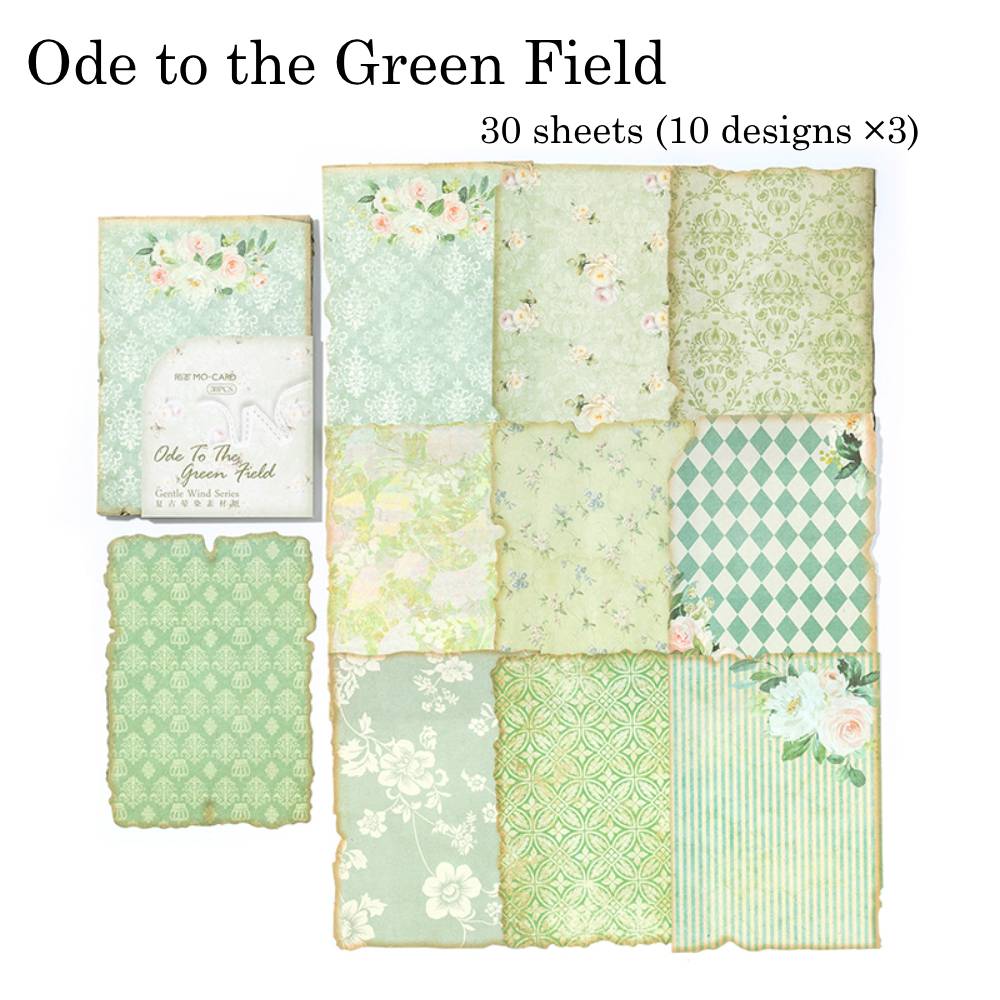 30 Sheets Gentle Flower Wind Material Paper Set