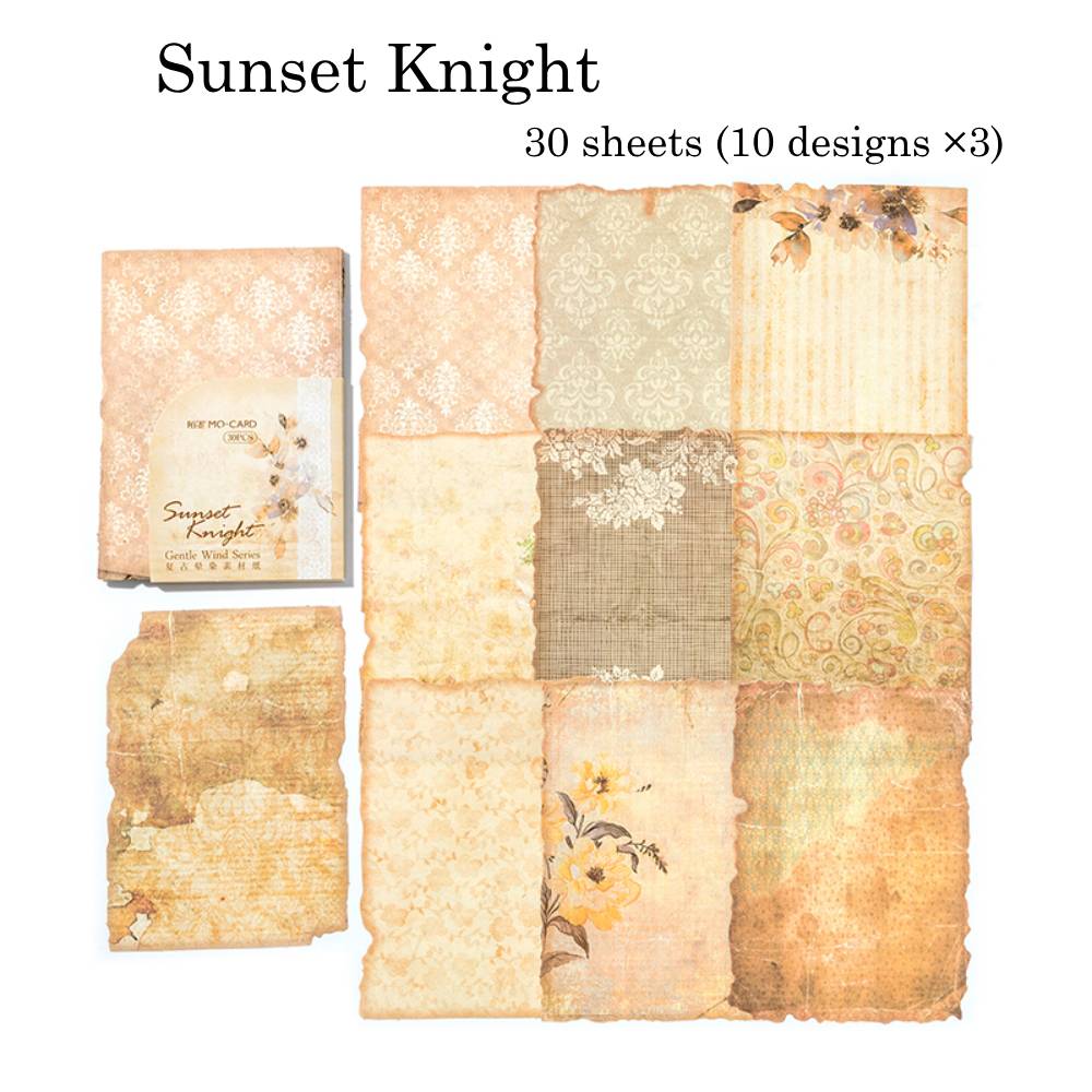 30 Sheets Gentle Flower Wind Material Paper Set