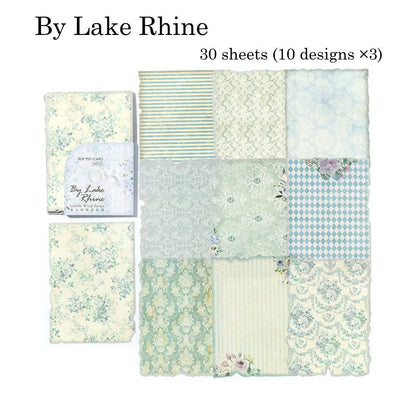 30 Sheets Gentle Flower Wind Material Paper Set