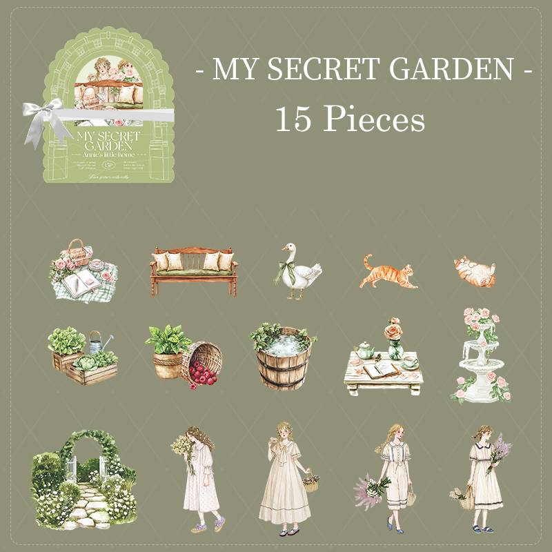 15 Pcs Anne's Little Home Paper Sticker Set
